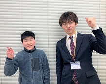 左:小林要介くん 右:濱邊一希先生