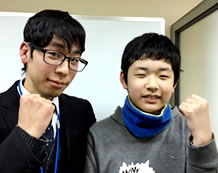 志望中学に合格!立野元大くんと嶋先生!