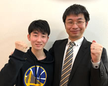 <b>濱崎光くん</b>(札幌厚別高校)