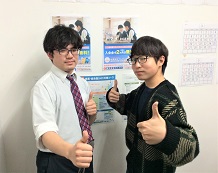 村松駿君(裾花中)と中島先生