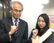 田川彩乃さんと松岡先生