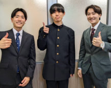 小川先生と田中慎之助くんと小林先生