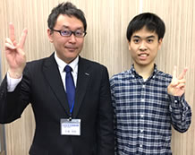 佐藤教室長(左)と狩野くん(右)