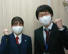 丸塚夏帆さんと篠田先生