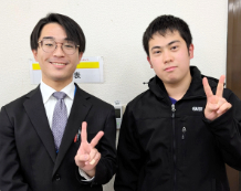翔陽高校出身　福田悠斗君と　武田先生