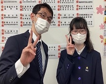 岡田先生と福島奏羽さん