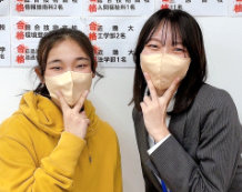 東希碧さん(三原市立第三中学校)と谷口実咲季先生
