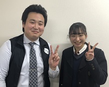 河添 悠大先生と國枝 夏渚さん