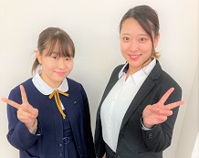 宮城大学合格　原田優依さんと高橋先生