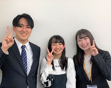 福沢さんと平田先生(左)、藤田先生(右)
