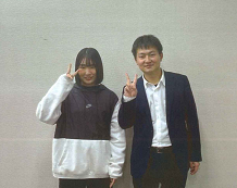 北海道釧路北陽高校　合格　高橋美那さんと谷内先生