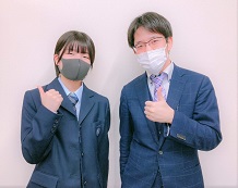 山内はるかさんと教室長松本