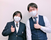 鳴海香春さんと教室長松本