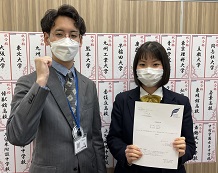 大石萌々さんと小林教室長