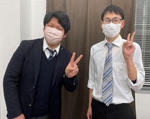 合格報告に来てくれた滝井さんと先生