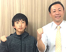 あおい君と平山教室長