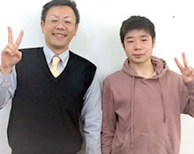 圭吾くん(県立高校進学)と平山教室長