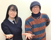 阿部叶芽さんと小林誠先生