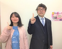 齋藤遥奈さんと森本教室長