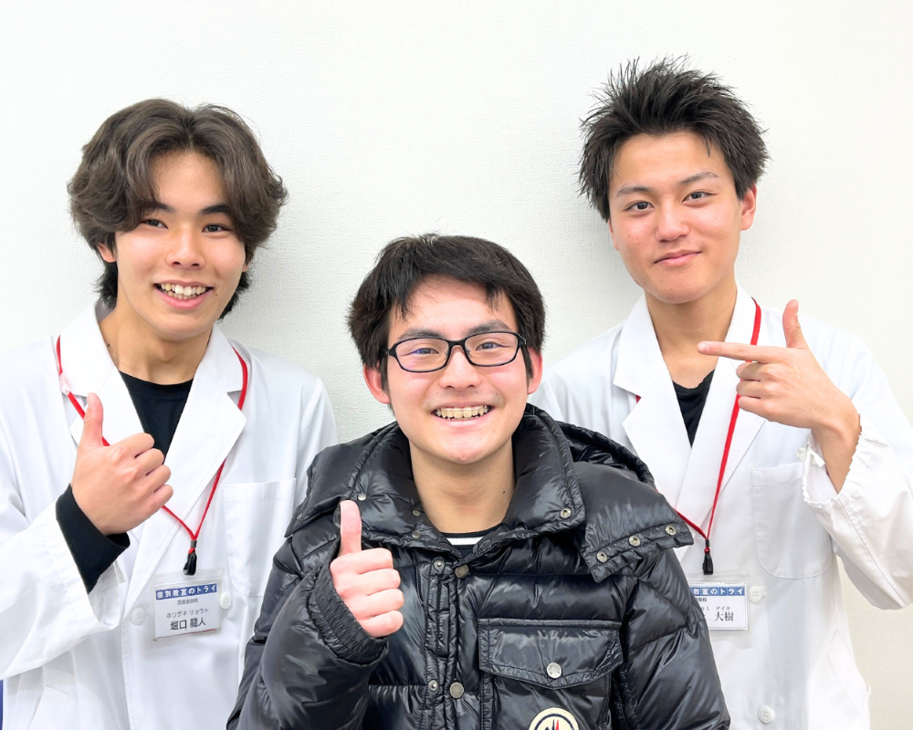 堀口先生、大崎蒼空さん、村上先生