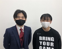 白石先生(左)菅原愛流さん(右)
