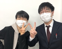 岩崎竜也くん(左)稗田先生(右)