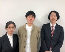 船橋河輝さんと藤本先生、吉村先生