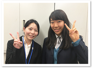 市川有那さんと田中先生