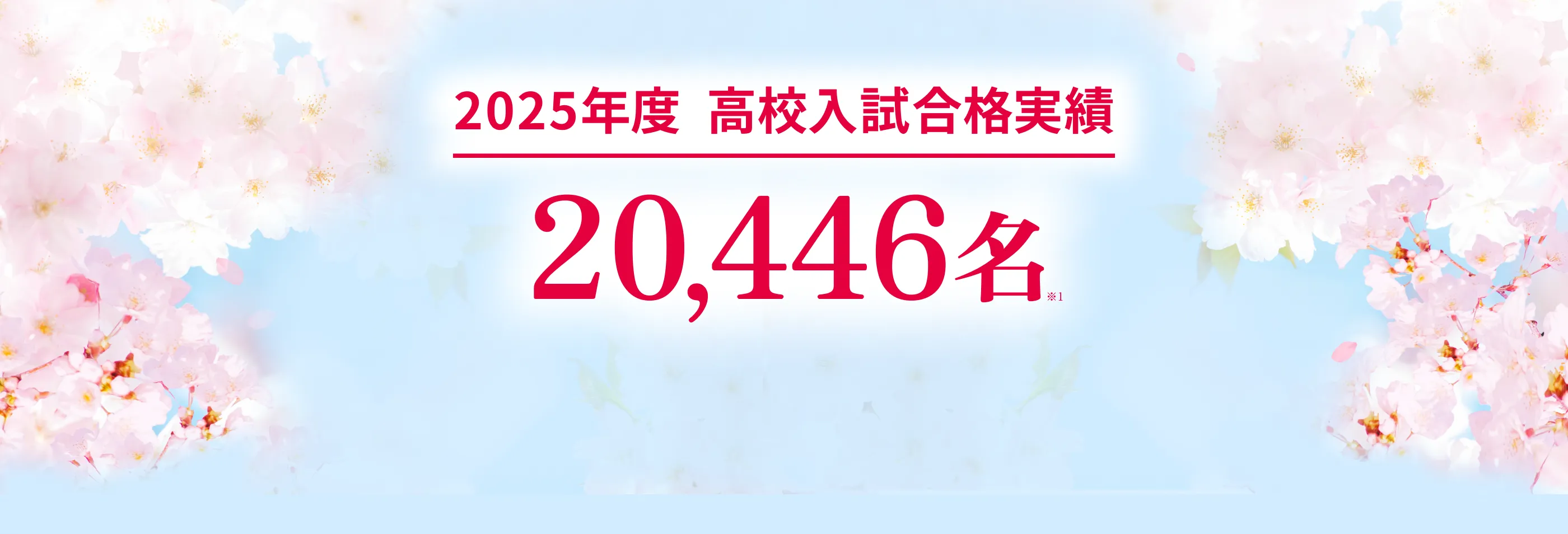 2025年度 高校入試 合格実績 20,446名(※1)