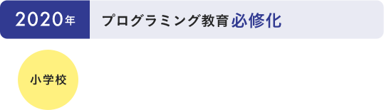 2020年 プログラミング教育必修化 小学校