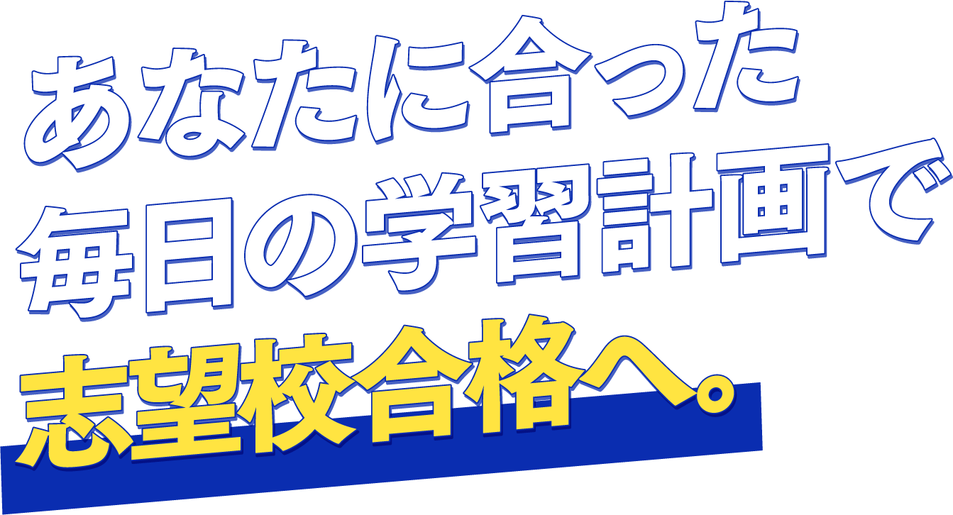 あなただけのカリキュラムで、夏から難関大合格へ。